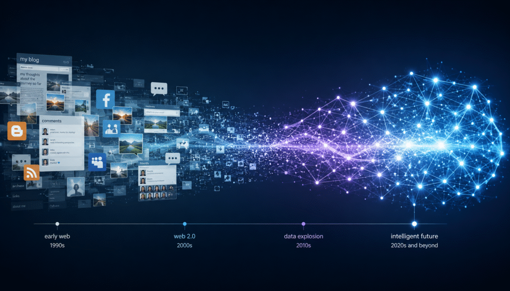 lead image depicting Web 2.0 evolving into ai